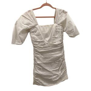 Lovers + Friends Women's Mini Dress Short Sleeves White Summer Back Zip Size XS